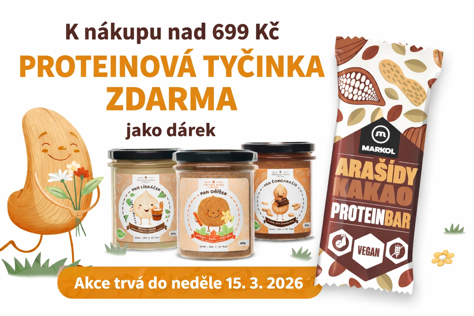 AKCE NAD 699 KČ - PROTEINOVÁ TYČINKA ZDARMA