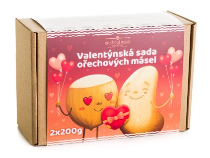 Valentýnská krabička ořechových másel