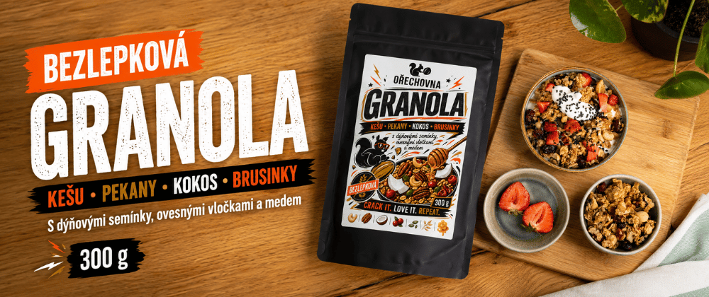 Ořechovna bezlepková granola