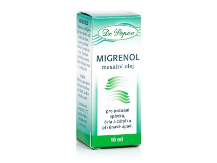 Dr. Popov Migrenol, masážní olej, 10 ml - 