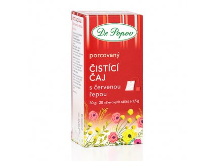 Dr. Popov Čistící čaj s červenou řepou, porcovaný, 30 g - 