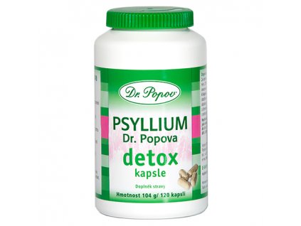 Dr. Popov Psyllium Dr. Popova DETOX kapsle, 104 g/120 kapslí -