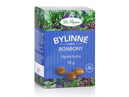 Dr. Popov Bonbony Alpské byliny, 70 g - 