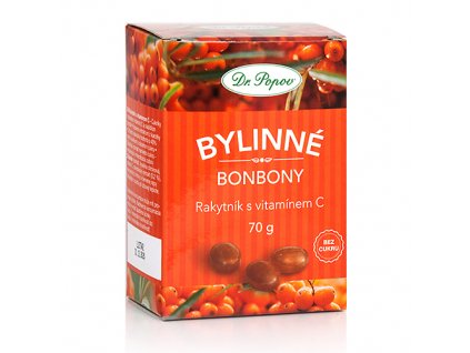 Dr. Popov Bonbony Rakytník s vitamínem C, 70 g -