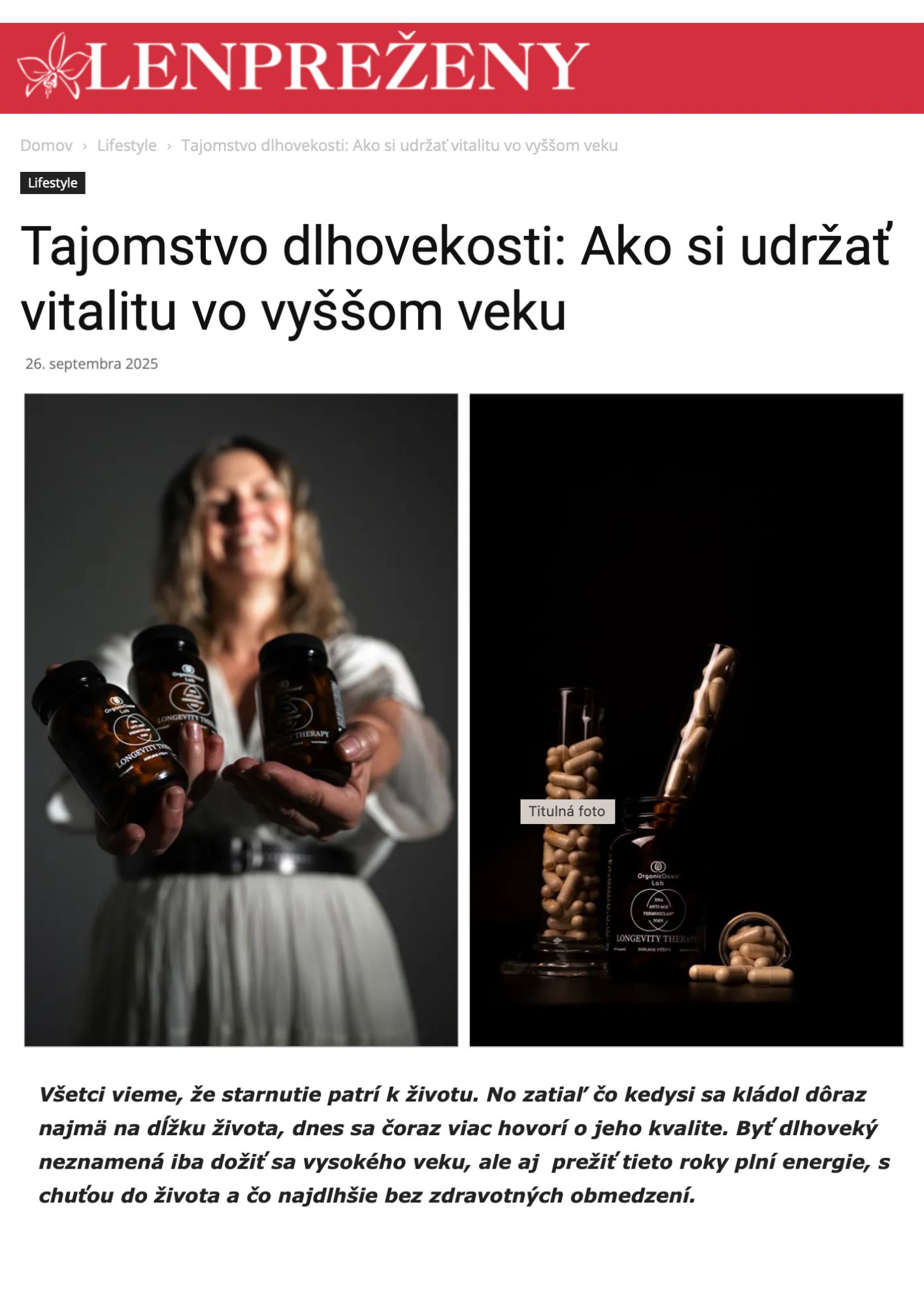 Len pre ženy Organic Oasis Lab