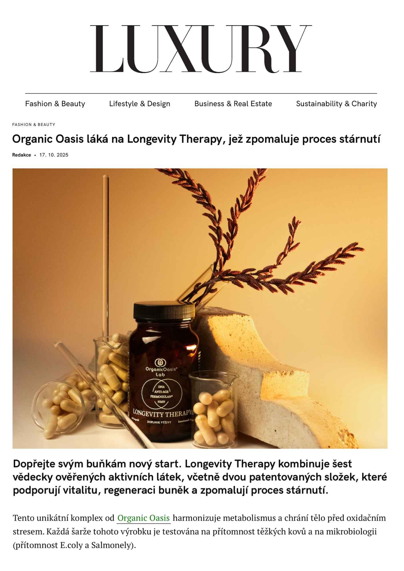 Luxury Organic Oasis Lab