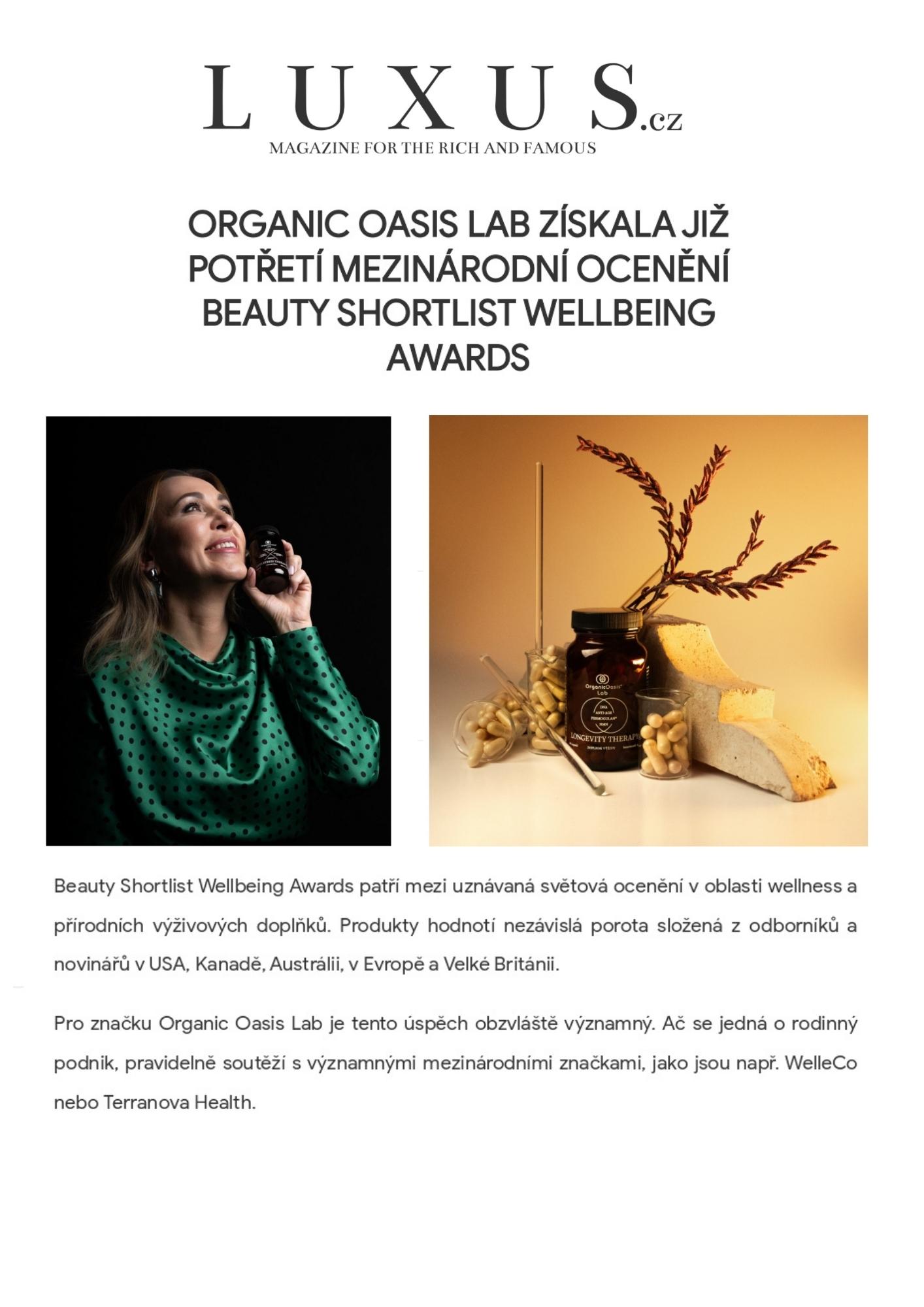 Luxus.cz Organic Oasis Lab