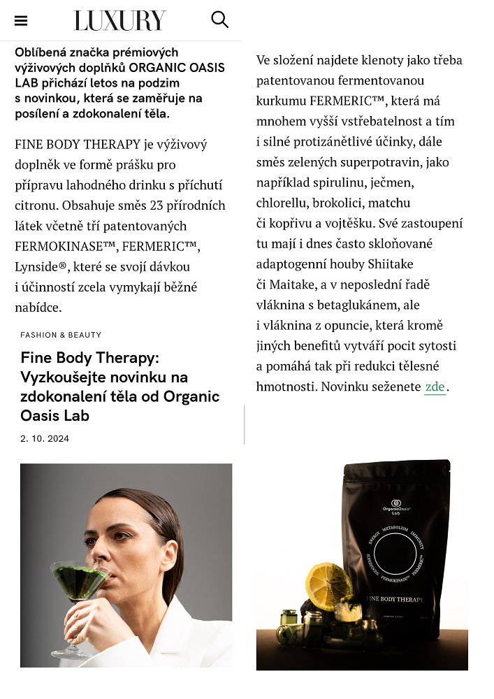 LUXURY GUIDE Organic Oasis Lab