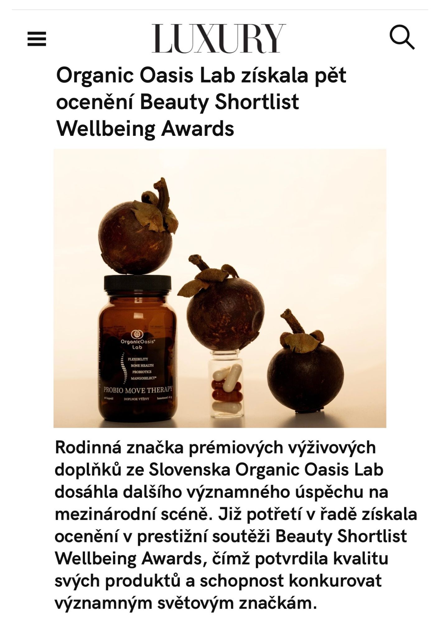 Luxury Guide Organic Oasis Lab