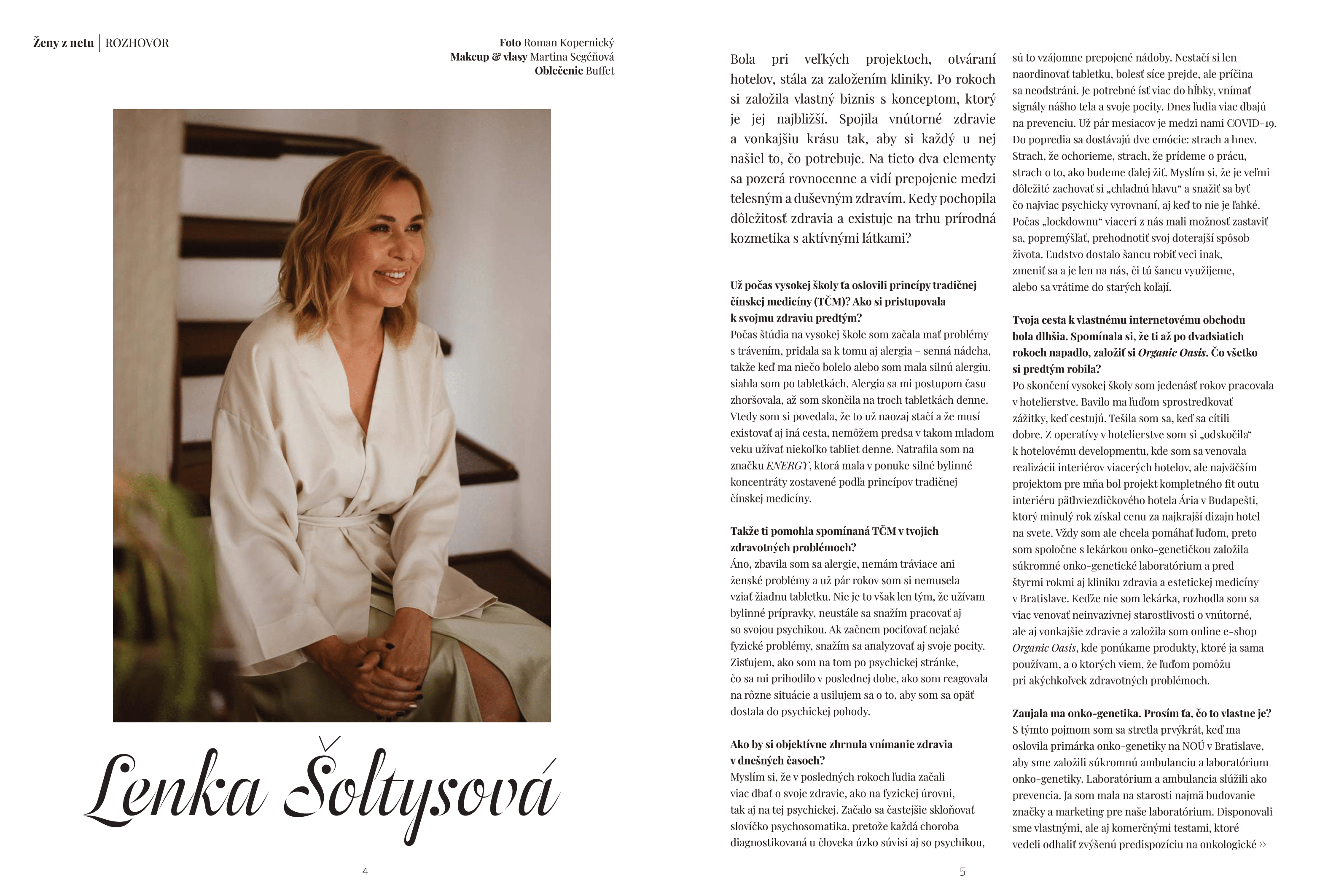 Ženy z Netu - Interview so zakladateľkou Organic Oasis Lenkou Šoltysovou