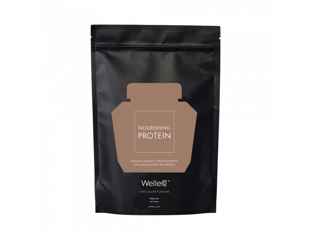 welleco nourishing protein kvalitny protein z hrasku a naklicenej hnedej ryze