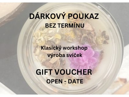 Dárkový poukaz klasický workshop výroba svíček