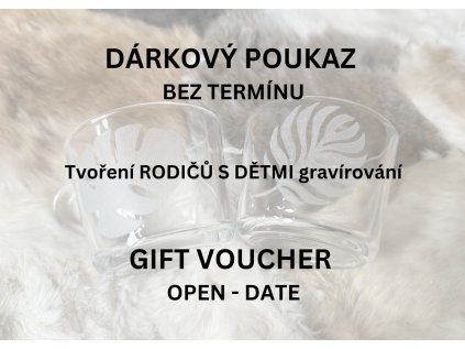Dárkový poukaz TVOŘENÍ RODÍČŮ S DĚTMI gravírování