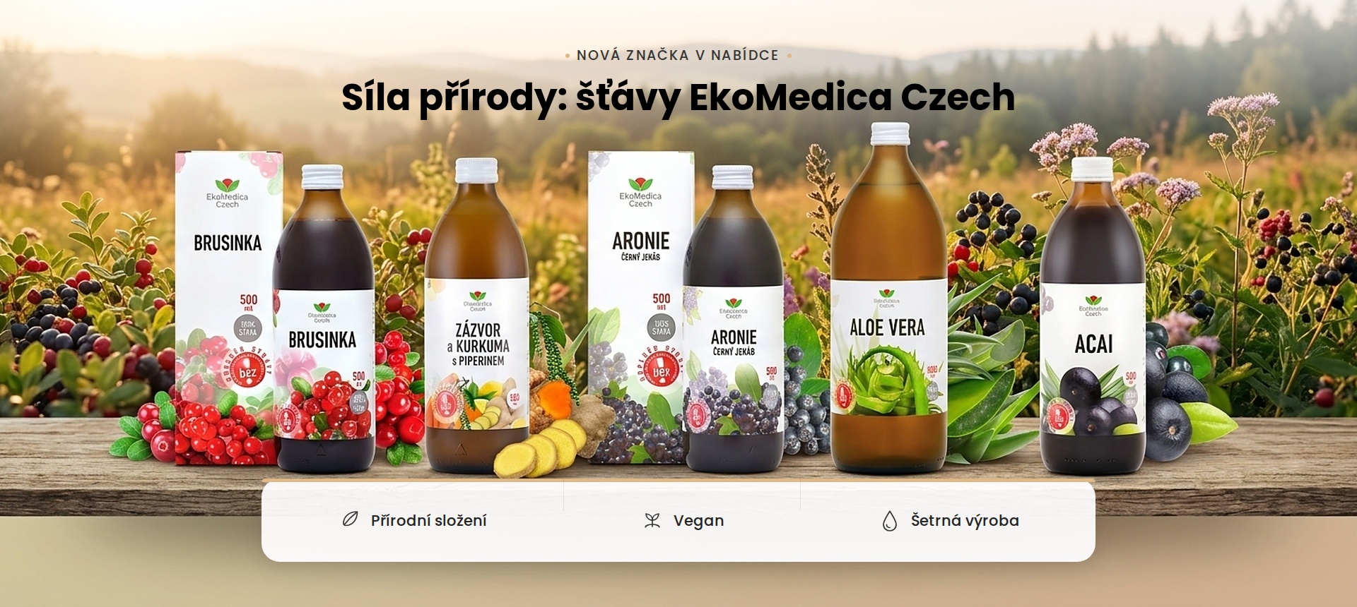 Síla přírody: šťávy ECOMEDICA Czech