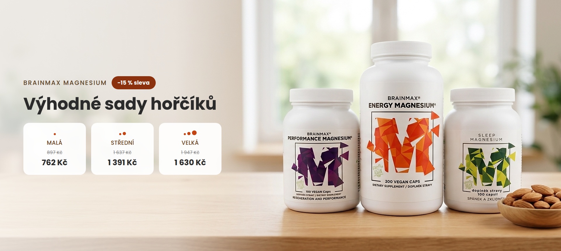 Výhodné sady hořčíků - malá, střední, velká (-15% sleva)