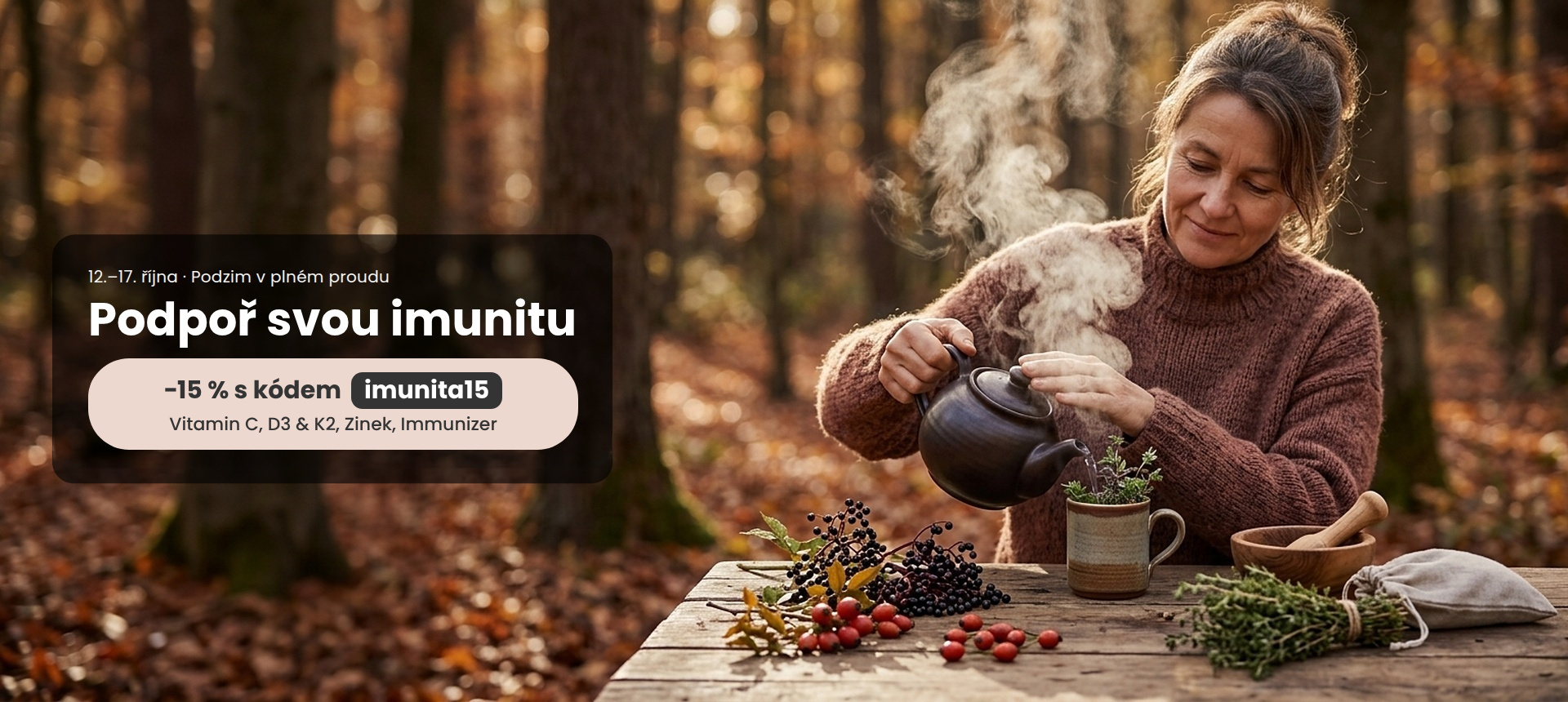 Podpoř svou imunitu, -15% na vybrané produkty
