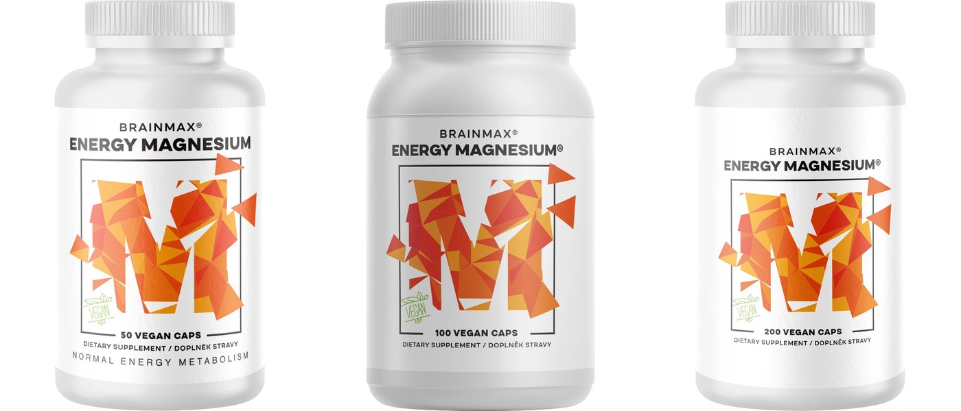 BrainMax Energy Magnesium 50, 100 a 200 kapslí