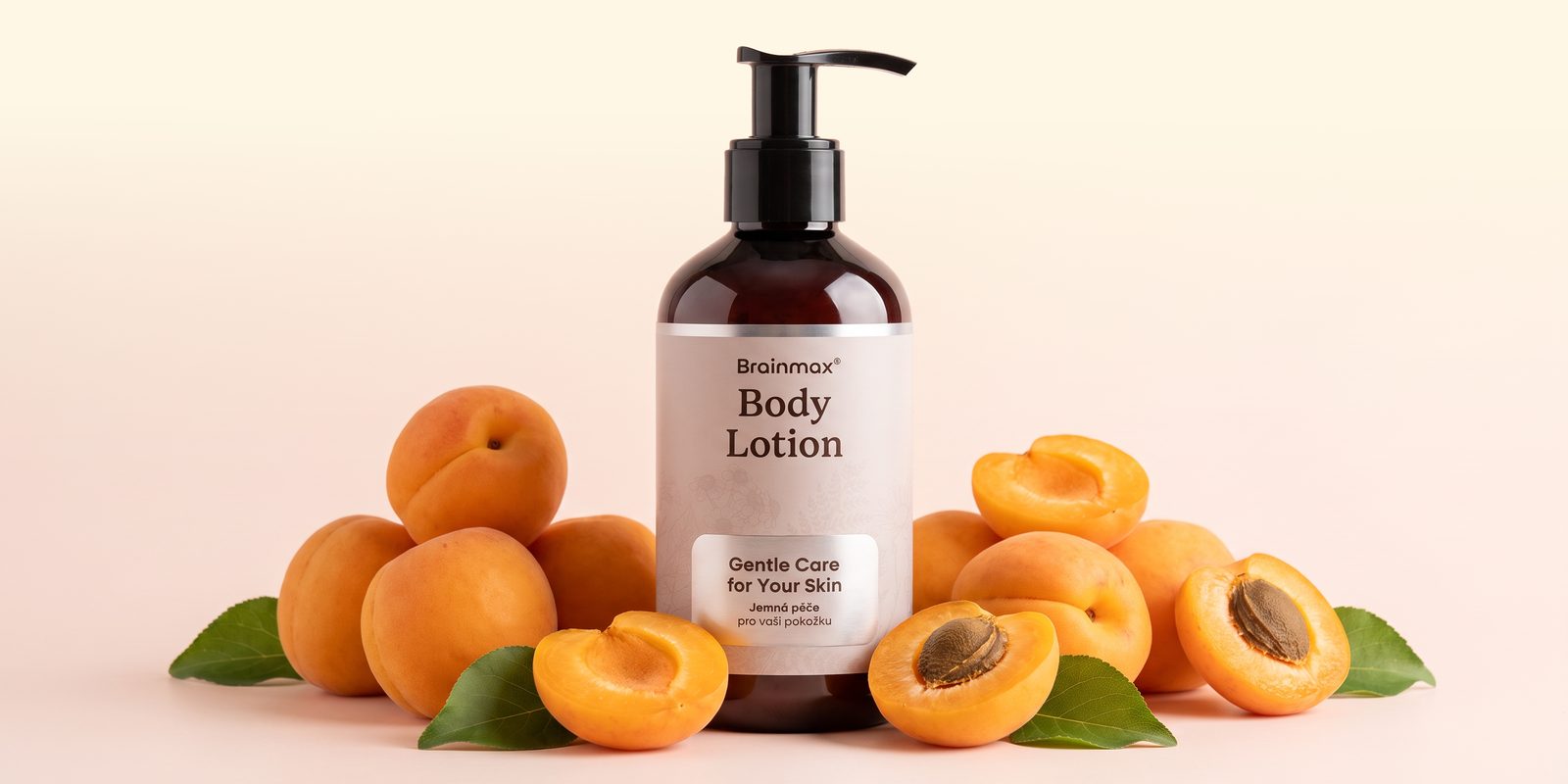 Brainmax Body Lotion – tělové mléko s meruňkovou vůní mezi meruňkami
