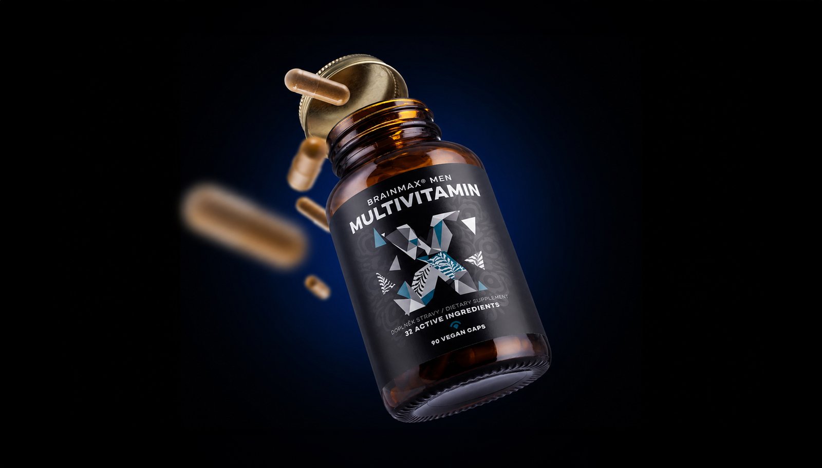 BrainMax Men Multivitamin – lahvička s vypadávajícími kapslemi