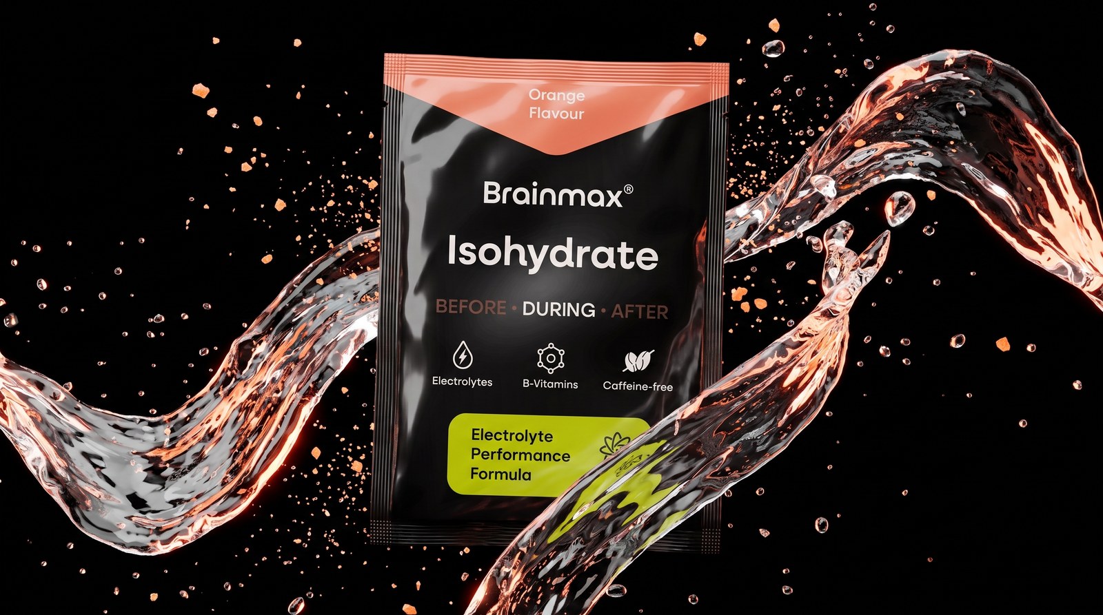 BrainMax Isohydrate, 950 mg sodíku, příchuť Orange