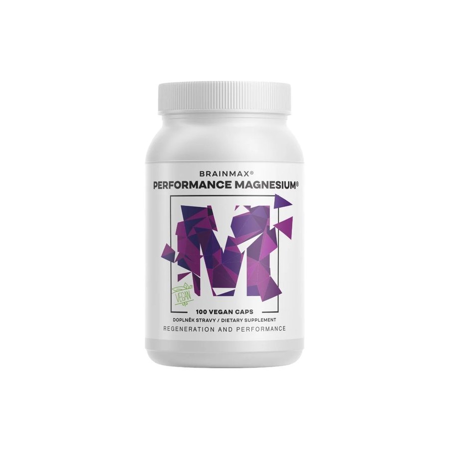 Performance Magnesium 1000 mg, 100 kapslí (Hořčík + Vitamín B6)