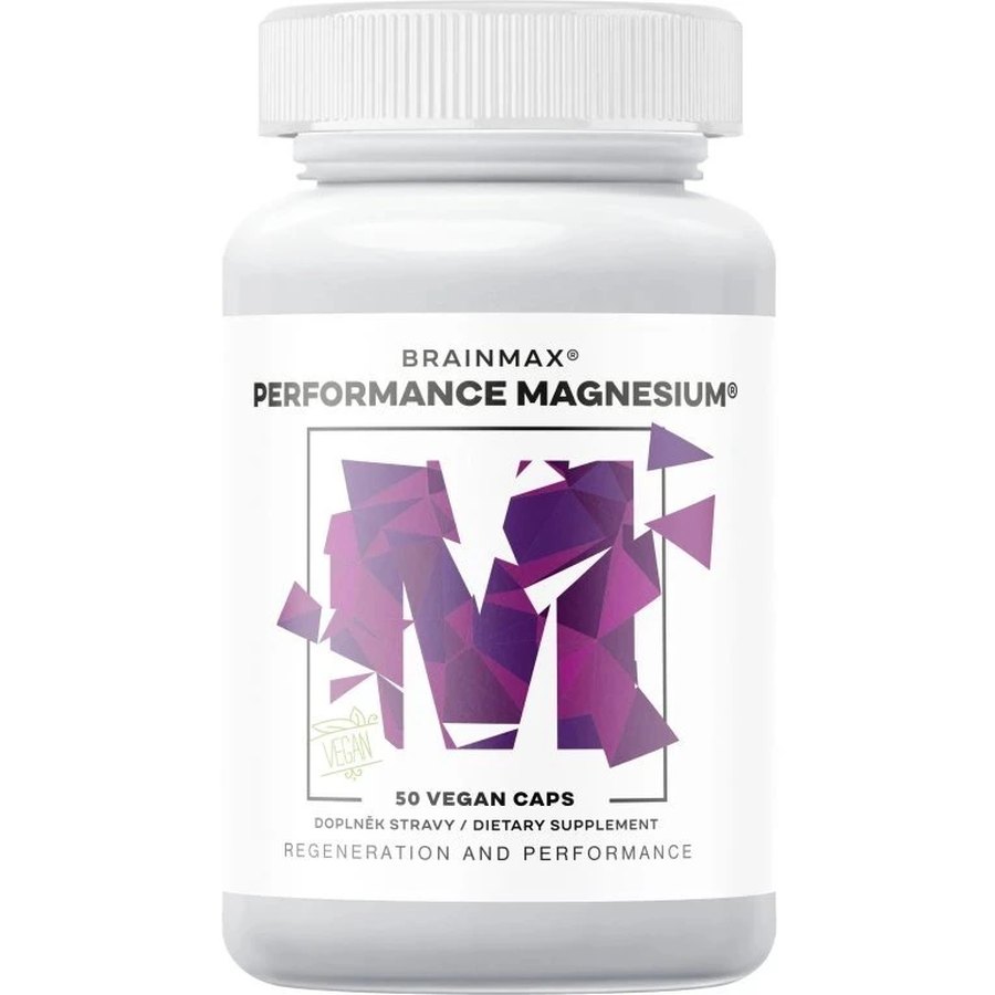 Performance Magnesium 1000 mg, 50 kapslí (Hořčík + Vitamín B6)