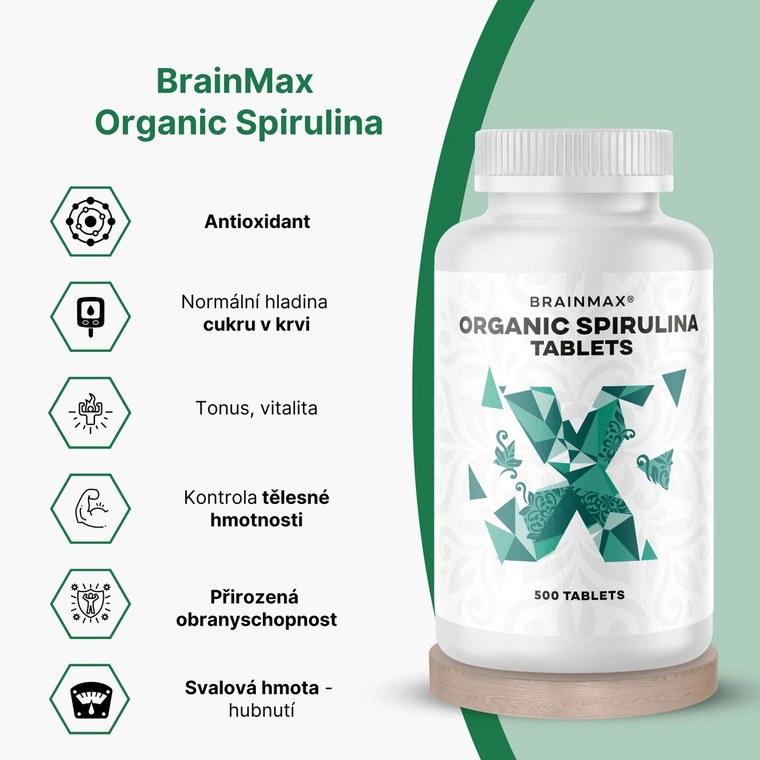 BrainMax Organic Spirulina – přehled benefitů