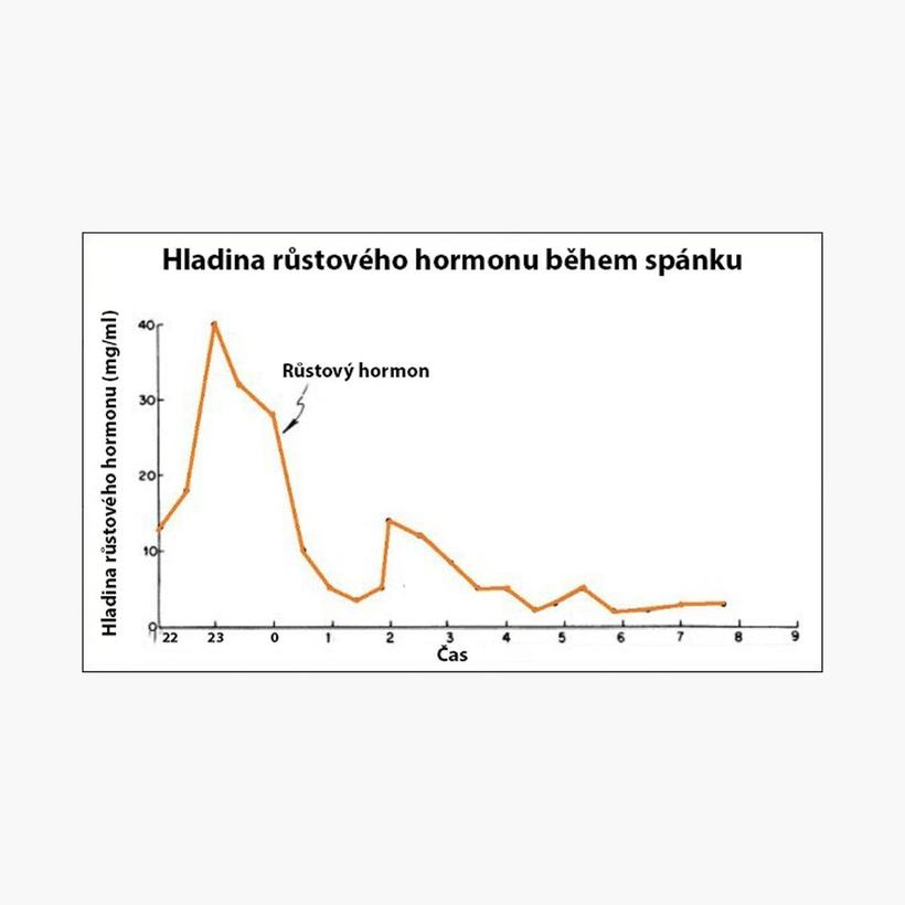 Hladina růstového hormonu během spánku