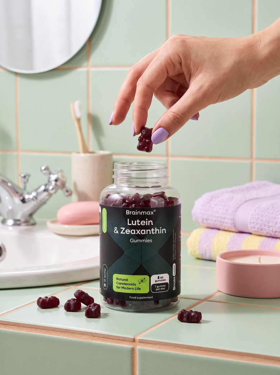 BrainMax Lutein & Zeaxanthin v koupelně