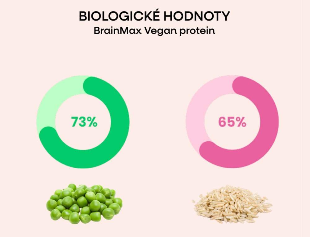 Biologické hodnoty BrainMax Vegan protein