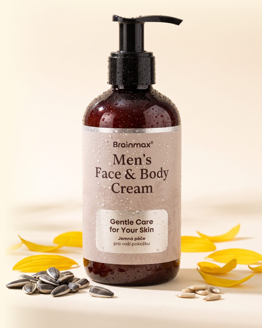 Brainmax Men's Face & Body Cream se slunečnicovými semínky a okvětními lístky