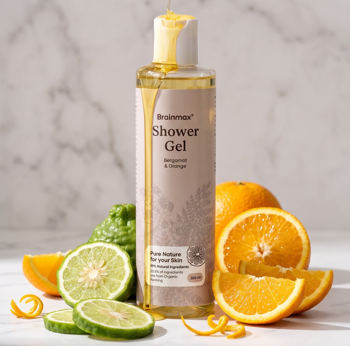 Sprchový olej BrainMax Bergamot & Orange
