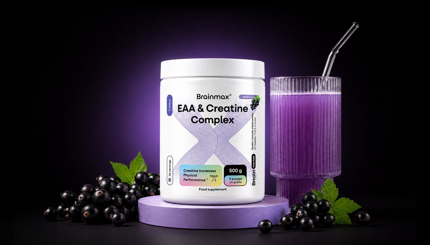 BrainMax EAA & Creatine Complex – černý rybíz