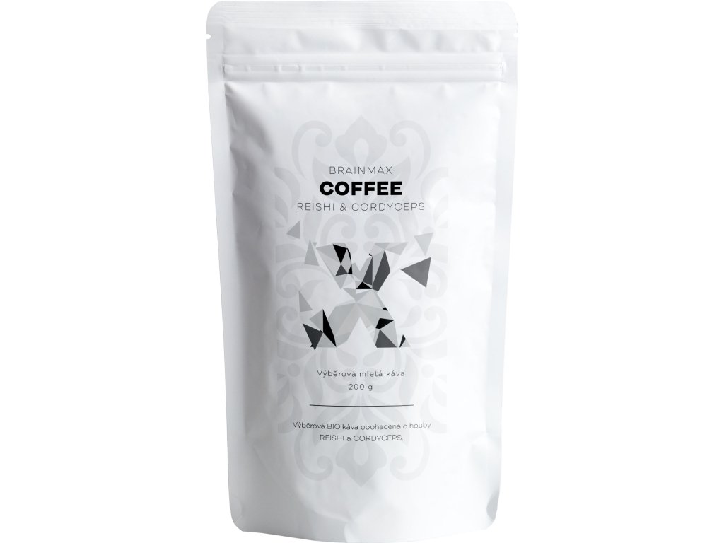 BrainMax Coffee Reishi & Cordyceps, káva s vitálními houbami, BIO, 200g