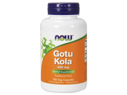 NOW Gotu Kola, 450 mg, 100 rostlinných kapslí