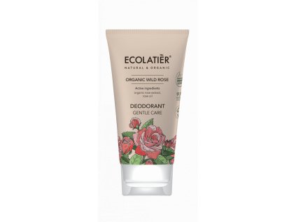 ECOLATIER - Organický deodorant, jemná péče, DIVOKÁ RŮŽE, 40 ml, EXPIRACE