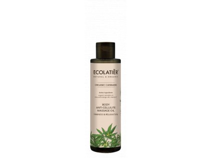 ECOLATIER - Masážní olej proti celulitidě, pevnost a relaxace, CANNABIS, 200 ml