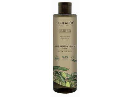 ECOLATIER - Šampon-balzám 2v1 na vlasy, jemnost a citlivost, OLIVA, 350 ml, EXPIRACE