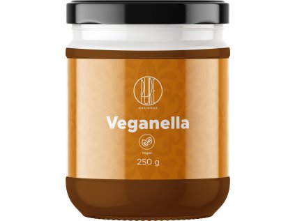 BrainMax Pure Veganella, Lískooříškový krém s mléčnou čokoládou, 250 g