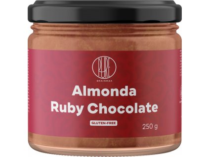 BrainMax Pure Almonda, Ruby čokoláda, mandlový krém s čokoládou, 250 g