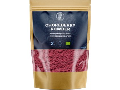 BrainMax Pure® - Chokeberry Powder, Arónie, černý jeřáb prášek, BIO, 200 g