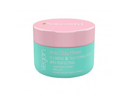 nacomivegan pink clay mask maska rozowa oczyszczajaco sciagajaca 50ml