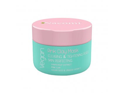 nacomivegan pink clay mask maska rozowa oczyszczajaco sciagajaca 50ml