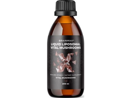 BrainMax Liposomal Vital Mushrooms, vitální houby v liposomální formě, 200 ml