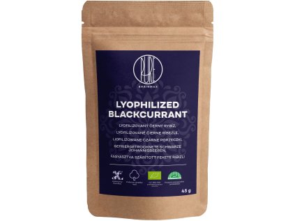 BrainMax Pure Lyophilized Blackcurrant, Lyofilizovaný černý rybíz, BIO, 45 g