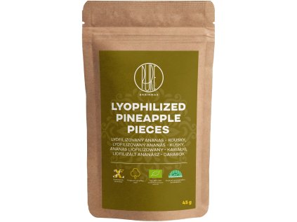 BrainMax Pure Lyophilized Pineapple Pieces, Lyofilizovaný ananas, kousky, BIO, 45 g