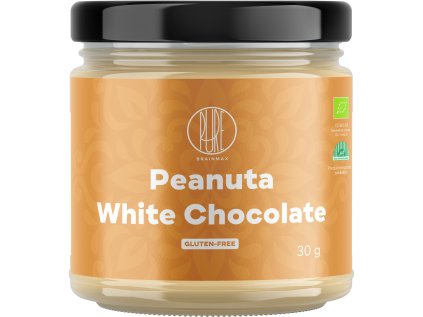 BrainMax Pure Peanuta, Arašídový krém s bílou čokoládou, BIO, 30 g