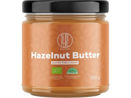 BrainMax Pure Hazelnut Butter, 100% Lískooříškový krém, BIO, 250 g