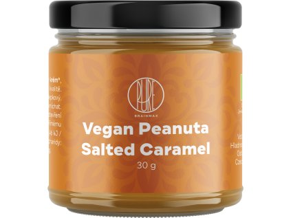 BrainMax Pure Vegan Peanuta, Arašídový krém se slaným karamelem BIO, 30 g
