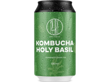 BrainMax Pure Kombucha Holy Basil, Kombucha, bazalka, 330 ml
